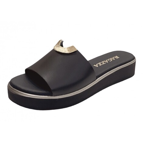 Δερμάτινες χαμηλές πλατφόρμες Ragazza 01083 - Μαύρο