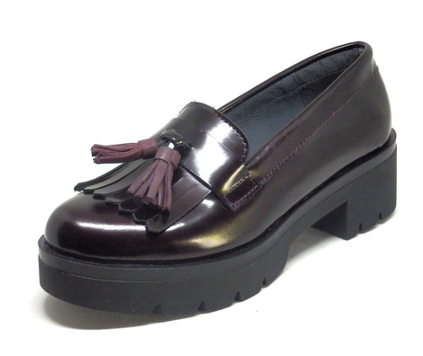 Χαμηλό δερμάτινο με κρόσσια στη γλώσσα CSY WI012