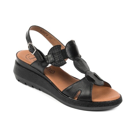 Δερμάτινο πέδιλο Boxer 82674 Μαύρο