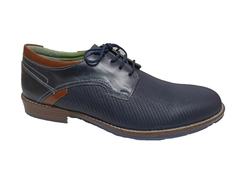 Δερμάτινο χειροποίητο casual GIANNI #203 Μπλε