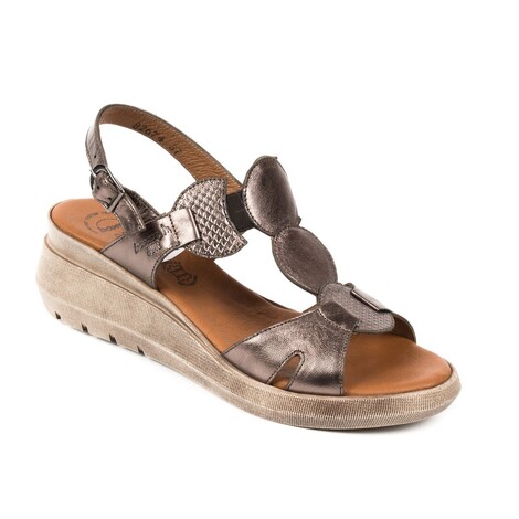 Δερμάτινο πέδιλο Boxer 82674 Μπρονζέ