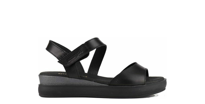 Δερμάτινη χαμηλή πλατφόρμα Ragazza 0410 - Μαύρο